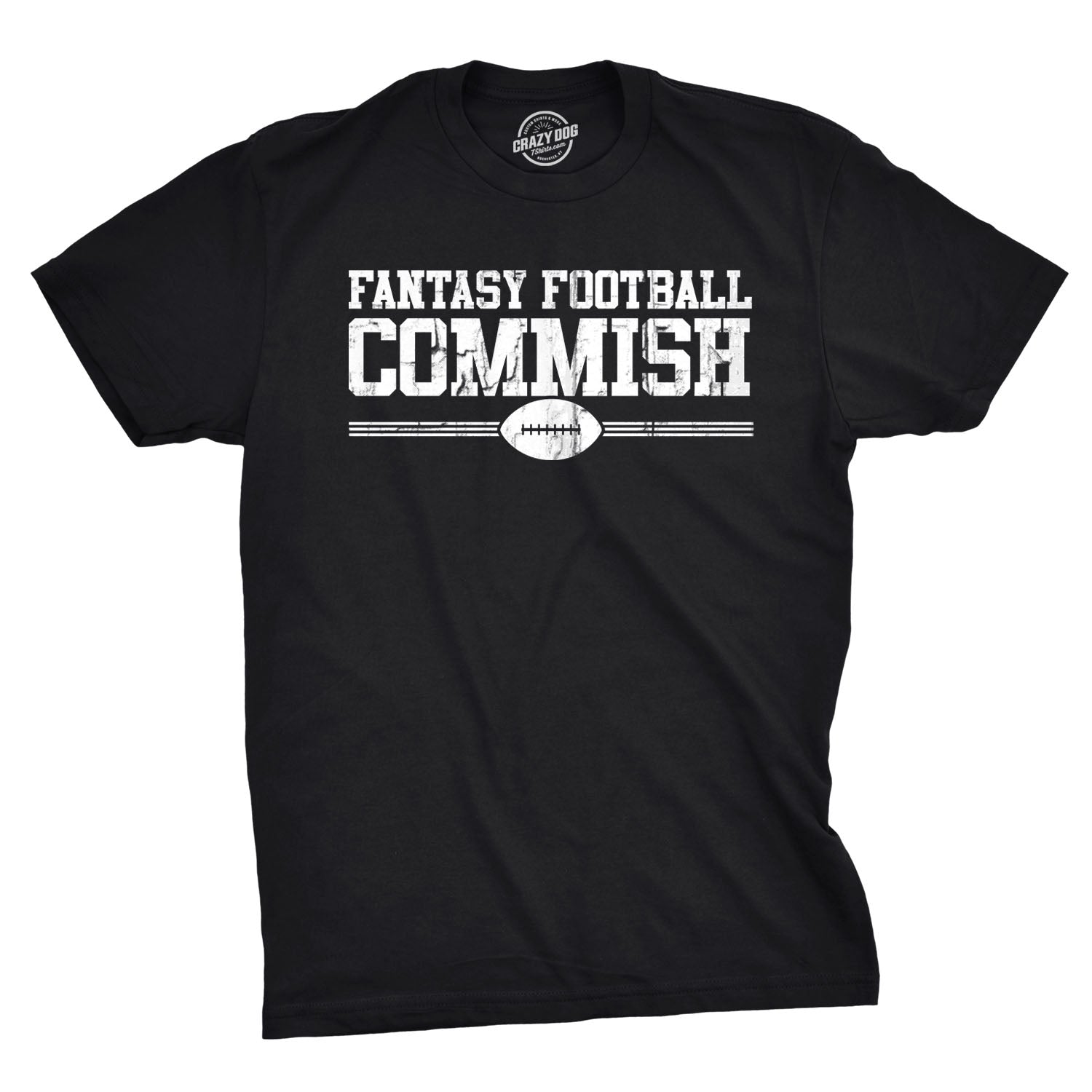 Funny Fantasy Football Commish Mens T Shirt Nerdy Football Tee