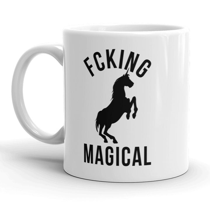 Funny White F*cking Magical Coffee Mug Nerdy unicorn Tee