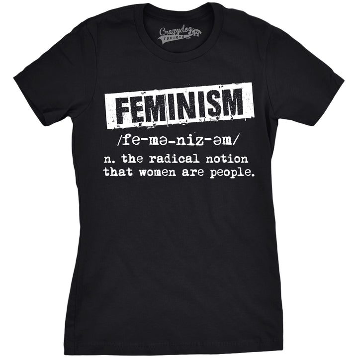 Funny Black Feminist Definition Womens T Shirt Nerdy Political Tee