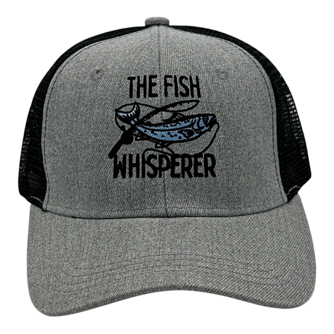 Funny Grey Trucker - The Fish Whisperer Nerdy Fishing sarcastic Tee