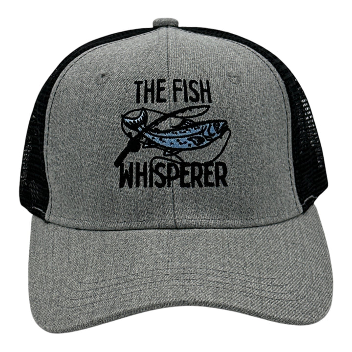 Funny Grey Trucker - The Fish Whisperer Nerdy Fishing sarcastic Tee