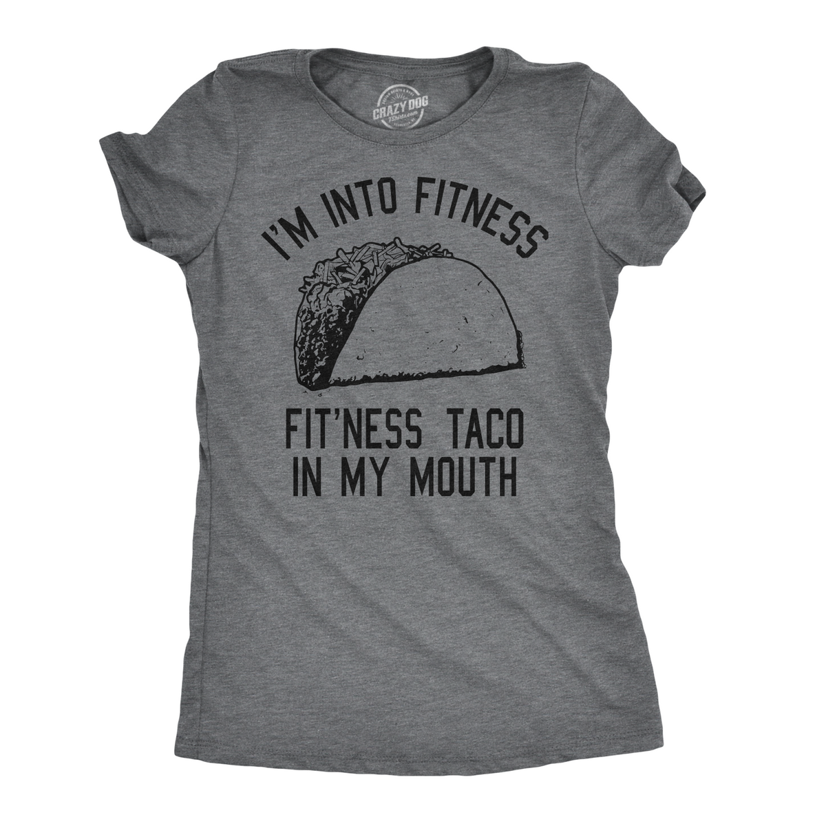 Funny Fitness Taco In My Mouth Womens T Shirt Nerdy Cinco De Mayo Fitness Food Tee