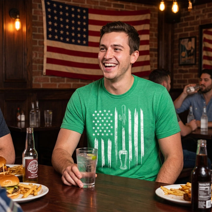 Craft Beer American Flag Men's T Shirt
