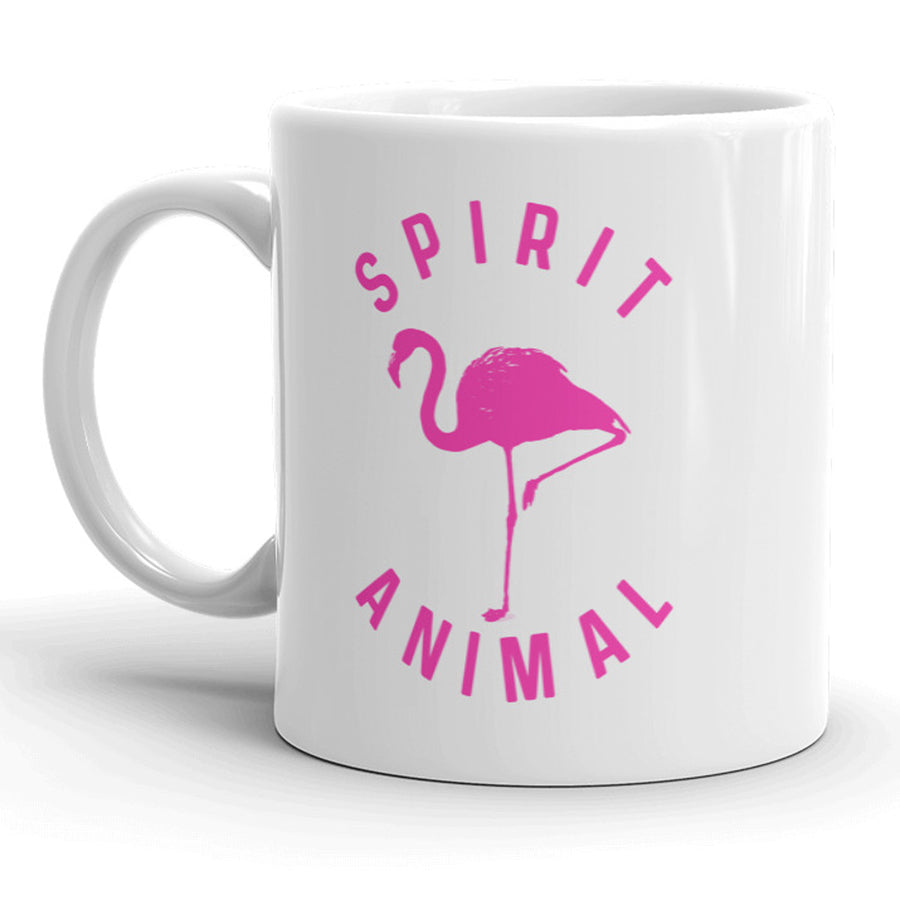 Funny White Flamingo Spirit Animal Coffee Mug Nerdy animal Tee