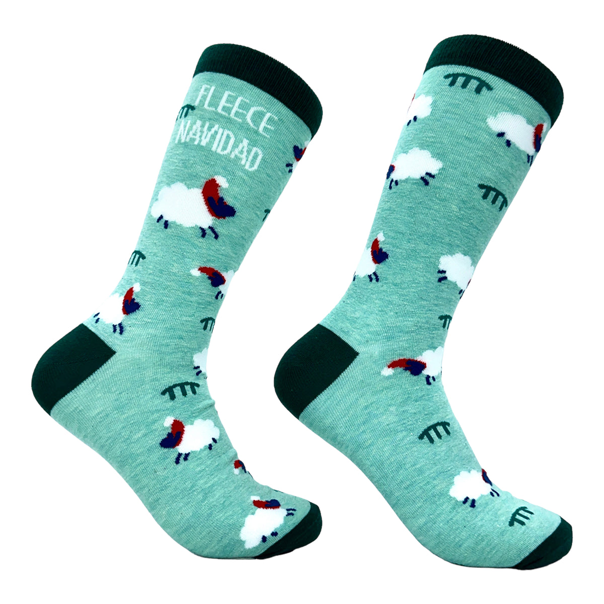 Funny Multi - Fleece Navidad Men&#39;s Fleece Navidad Sock Nerdy Christmas animal sarcastic Tee