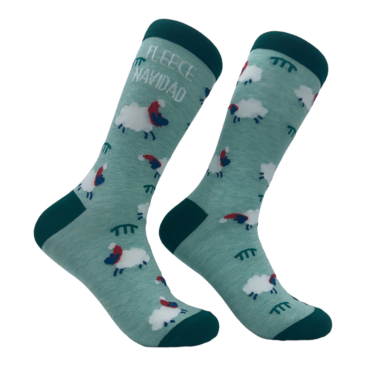 Funny Multi - Fleece Navidad Women&#39;s Fleece Navidad Sock Nerdy Christmas animal Sarcastic Tee