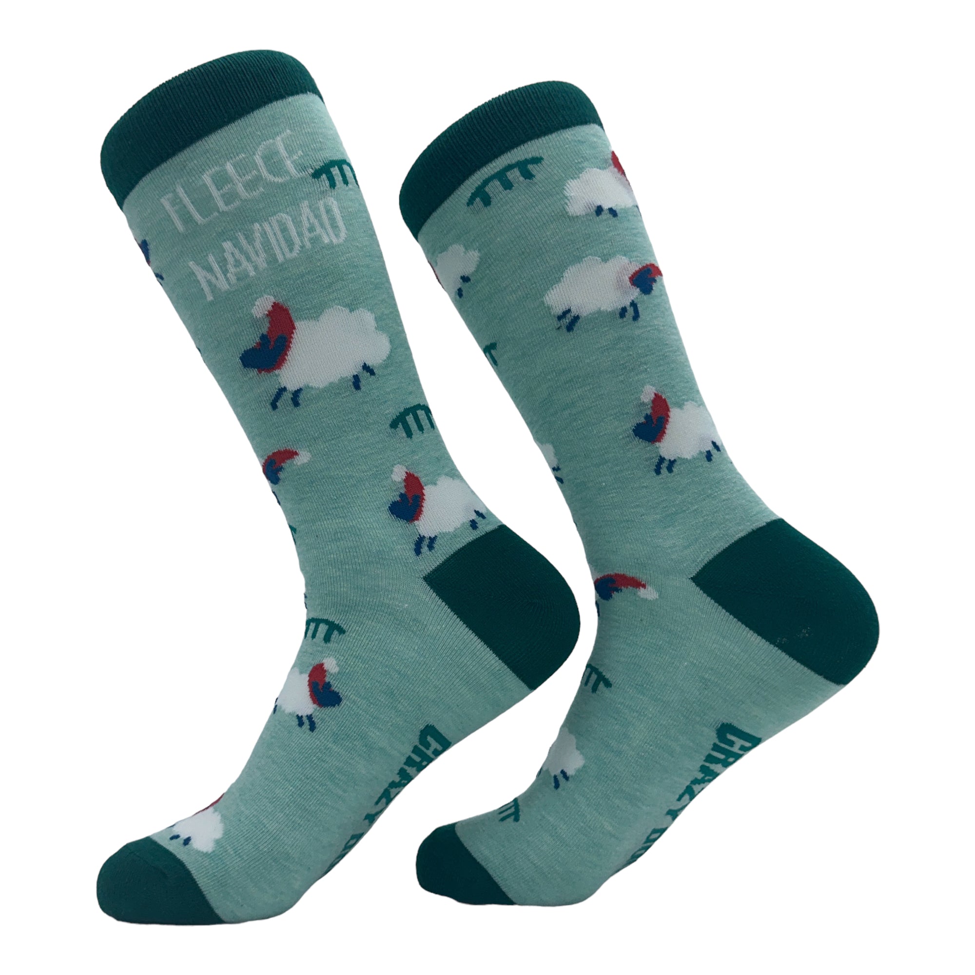 Funny Multi - Fleece Navidad Women's Fleece Navidad Sock Nerdy Christmas animal Sarcastic Tee