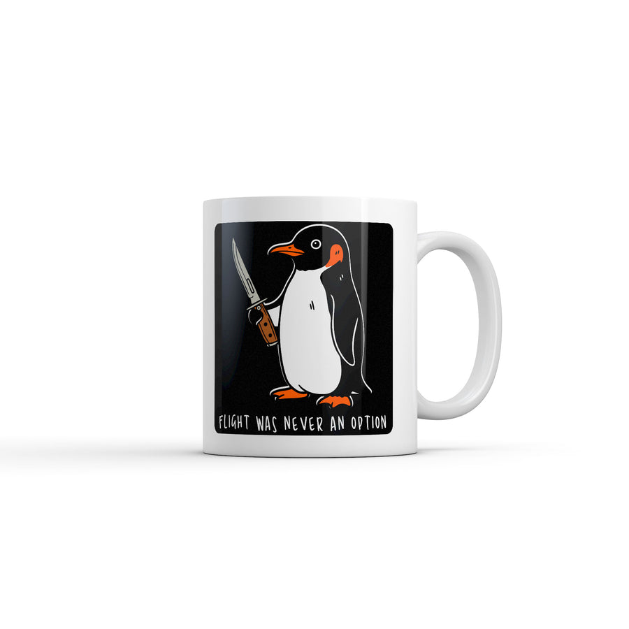 Funny White Flight Was Never An Option Coffee Mug Nerdy animal Tee