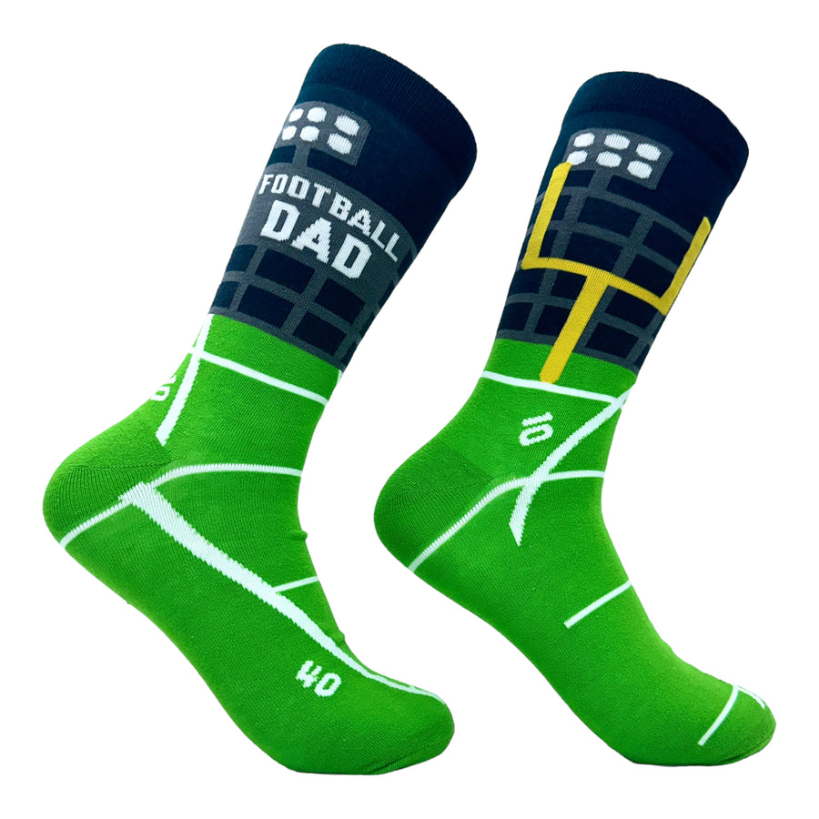 Funny Football Dad Men's Football Dad Sock Nerdy Father's Day Football Tee