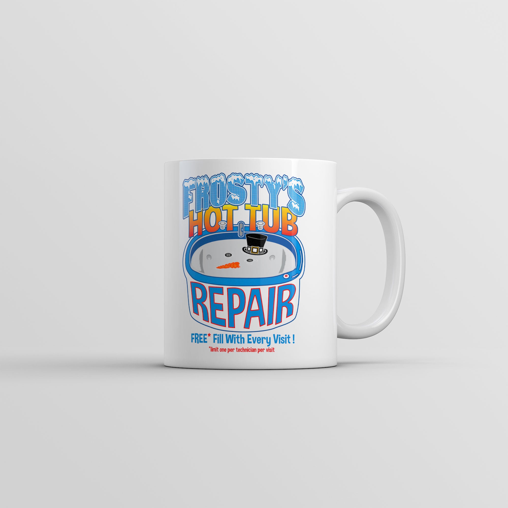 Funny White Frostys Hot Tub Repair Coffee Mug Nerdy Christmas sarcastic Tee