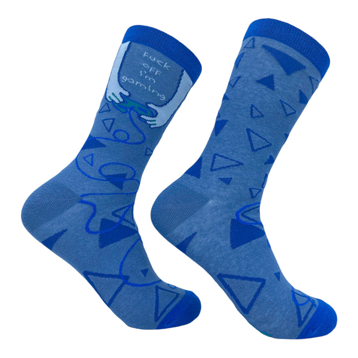 Funny Blue - GAMING Women's Fuck Off Im Gaming Sock Nerdy Video Games Tee