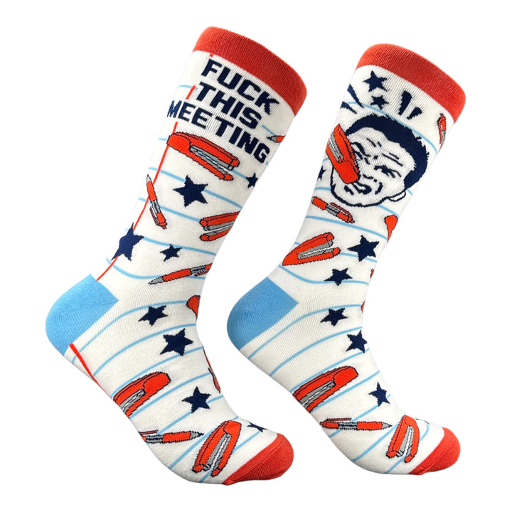 Funny Multi - Fuck This Meeting Fuck This Meeting Sock Nerdy office Tee