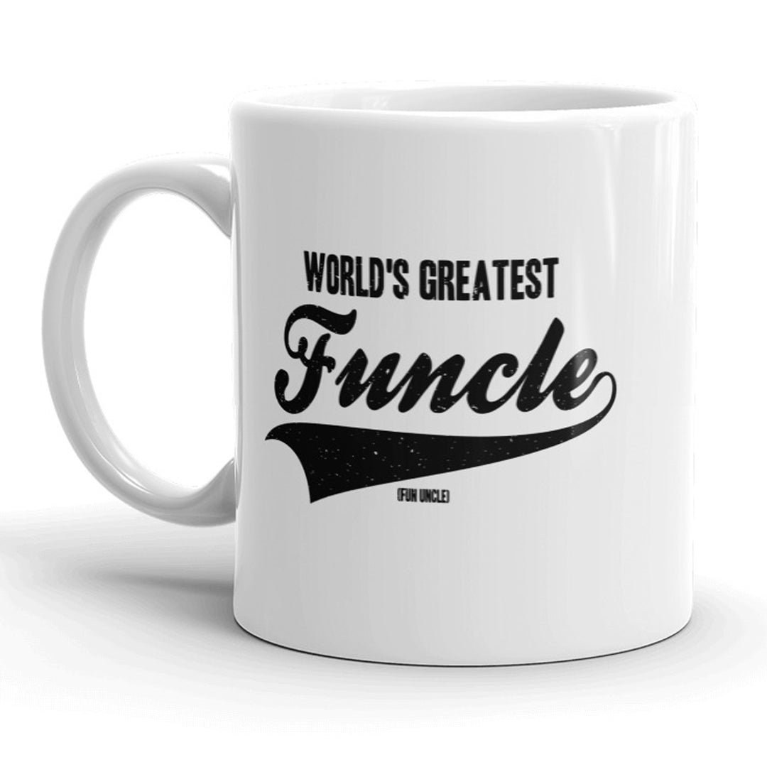 Funny White World's Greatest Funcle Coffee Mug Nerdy uncle Tee