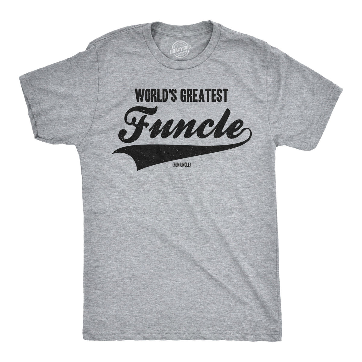 Funny Light Heather Grey World&#39;s Greatest Funcle Mens T Shirt Nerdy Uncle Tee