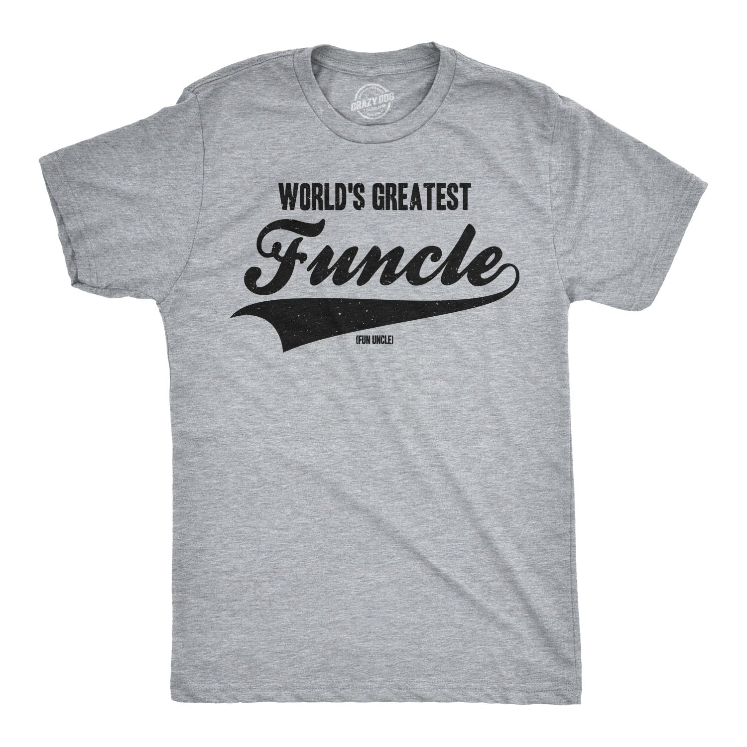 Funny Light Heather Grey World's Greatest Funcle Mens T Shirt Nerdy Uncle Tee