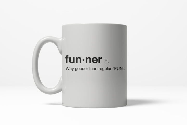 Funny White Funner Definition Coffee Mug Nerdy Teacher Tee