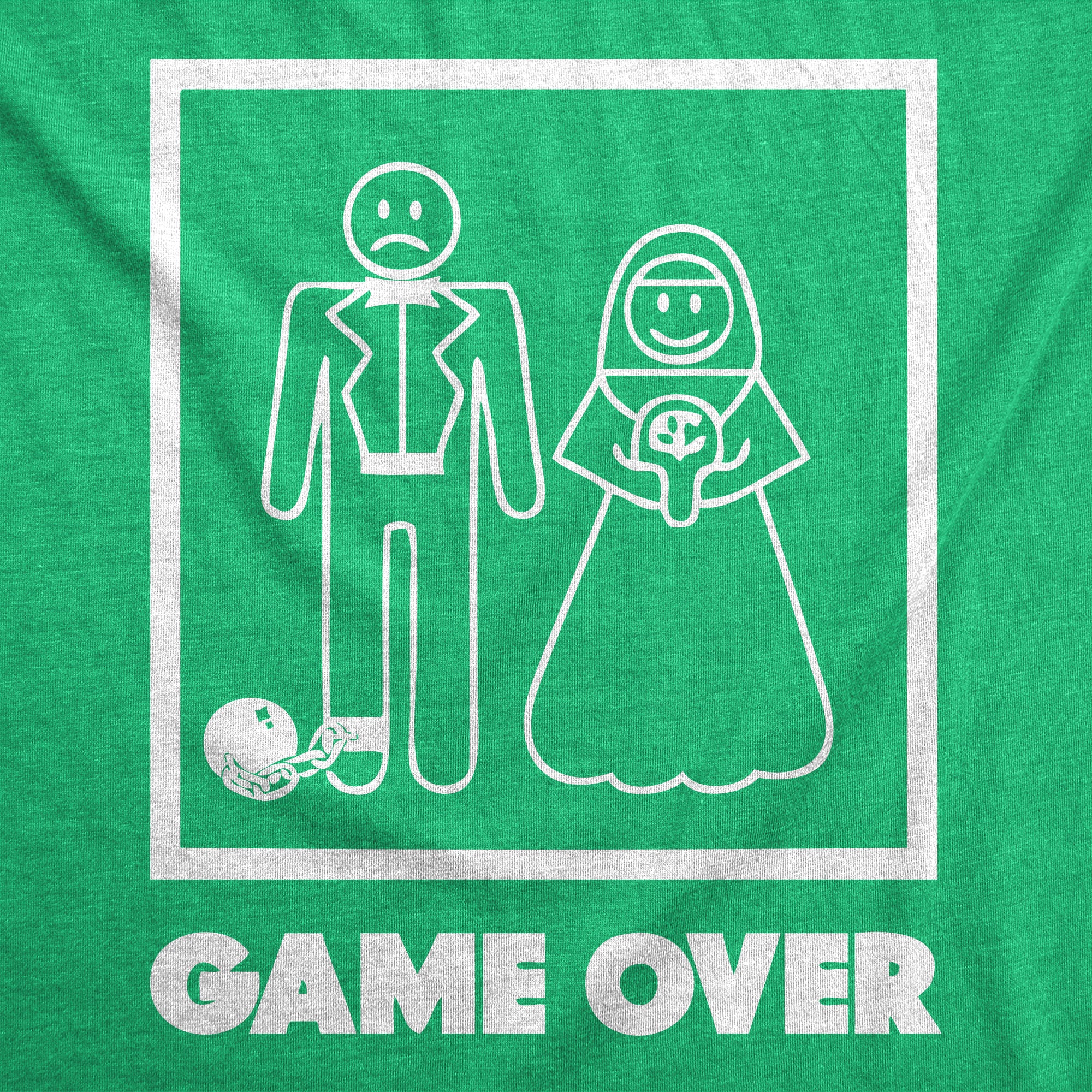 Funny Game Over Mens T Shirt Nerdy Video Games Wedding Tee