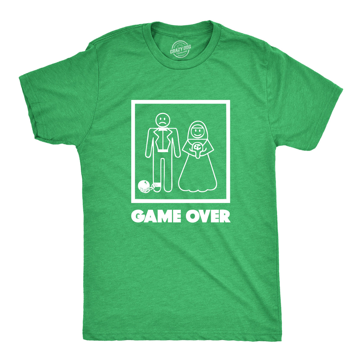 Funny Game Over Mens T Shirt Nerdy Video Games Wedding Tee