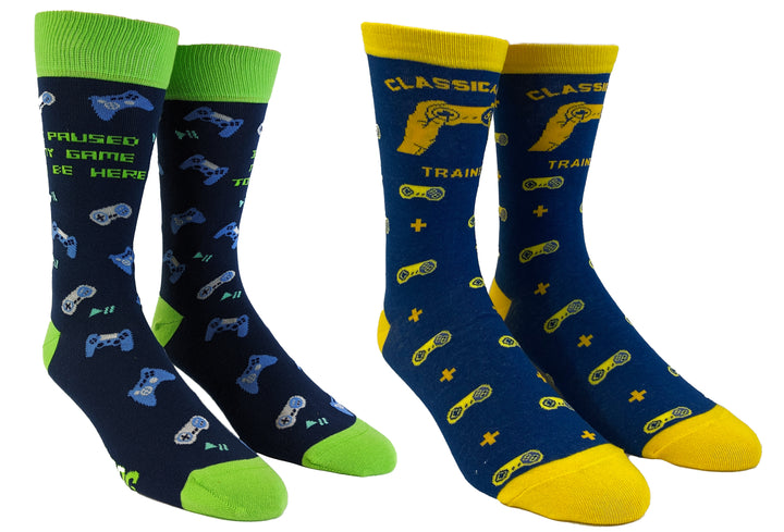 Funny 2-Pack Bundle Sock Nerdy Video Games Retro Tee