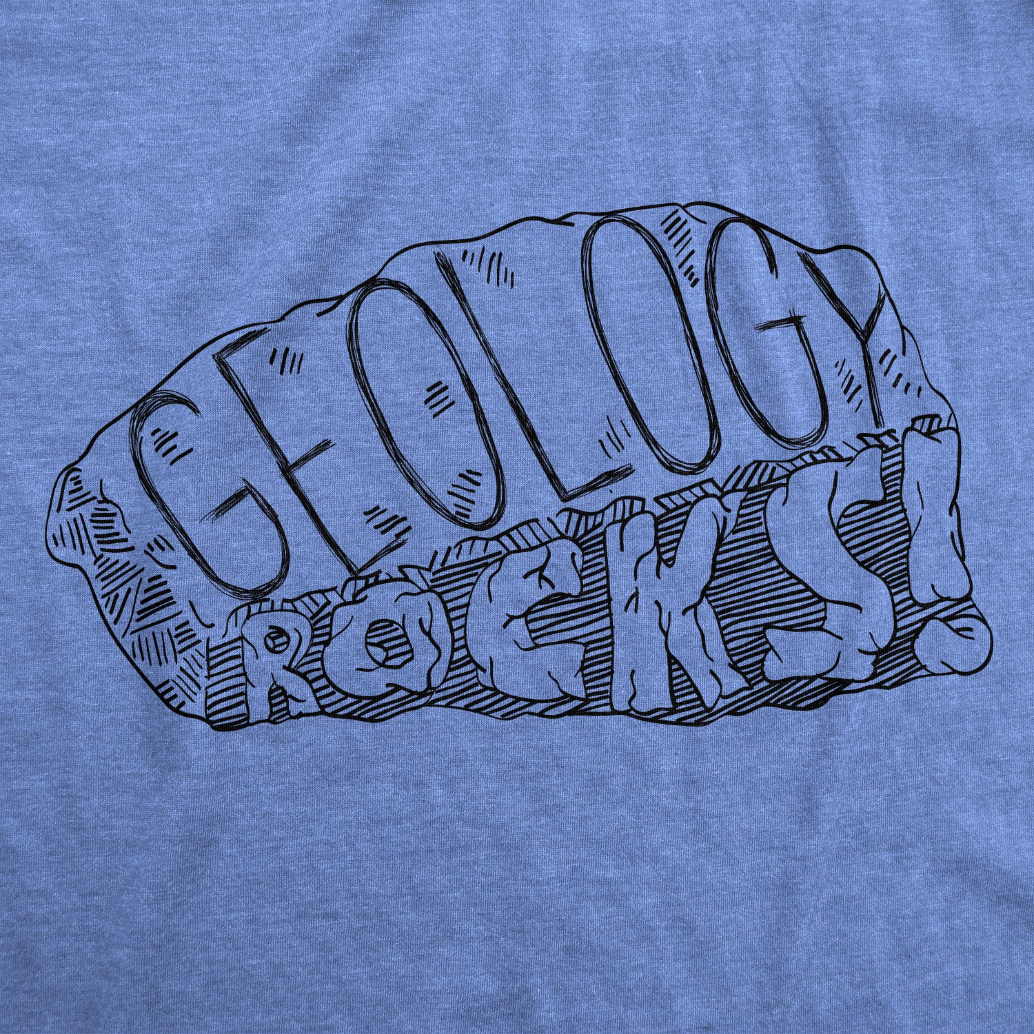 Funny Heather Light Blue Geology Rocks Mens T Shirt Nerdy Science Tee