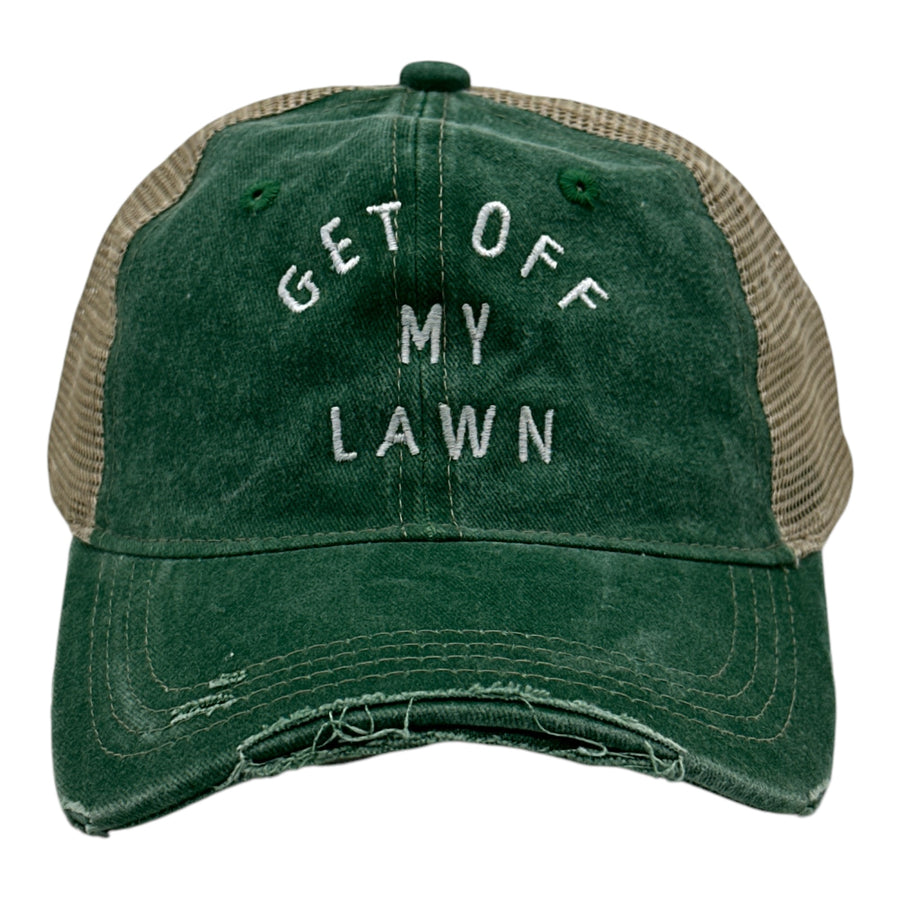 Funny Trucker Green - Lawn Get Off My Lawn Nerdy sarcastic Tee