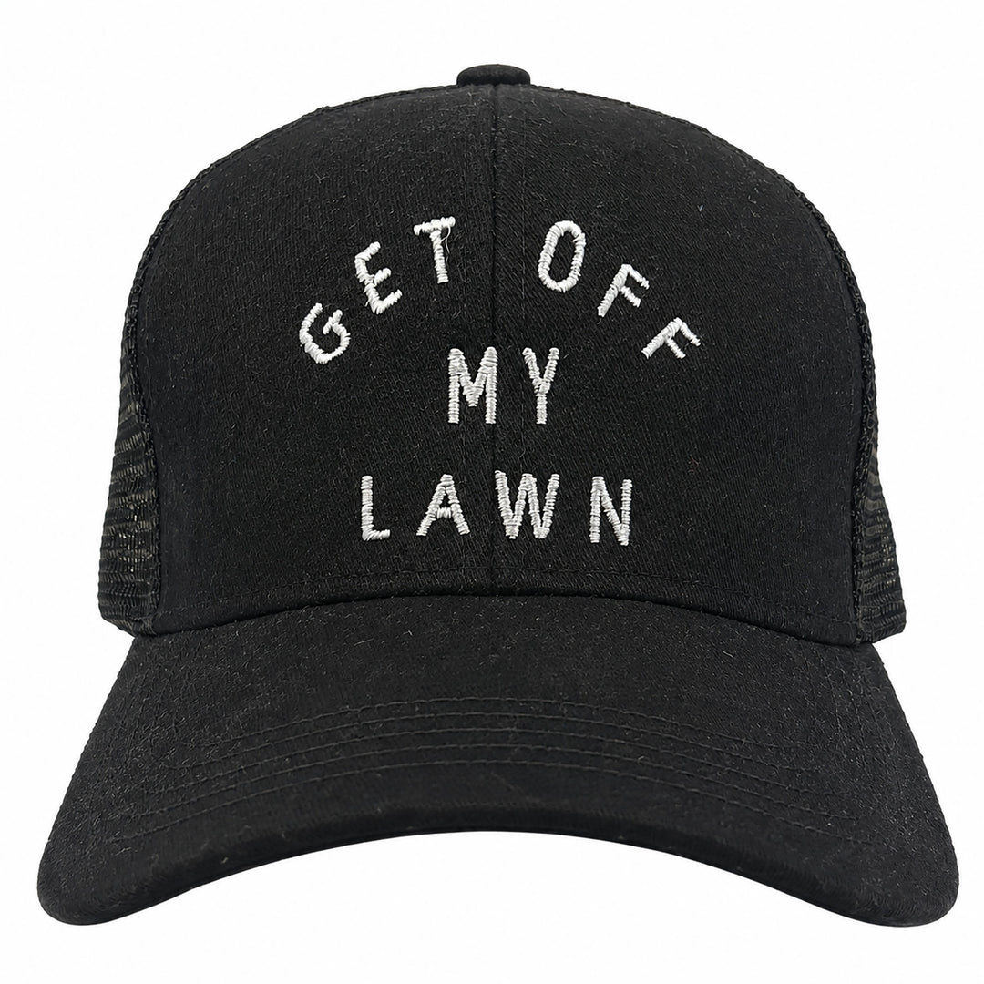 Funny Heather Black - Lawn Get Off My Lawn Nerdy sarcastic Tee