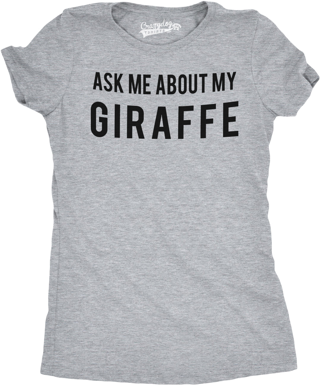 Funny Light Heather Grey Womens T Shirt Nerdy Animal Flip Tee