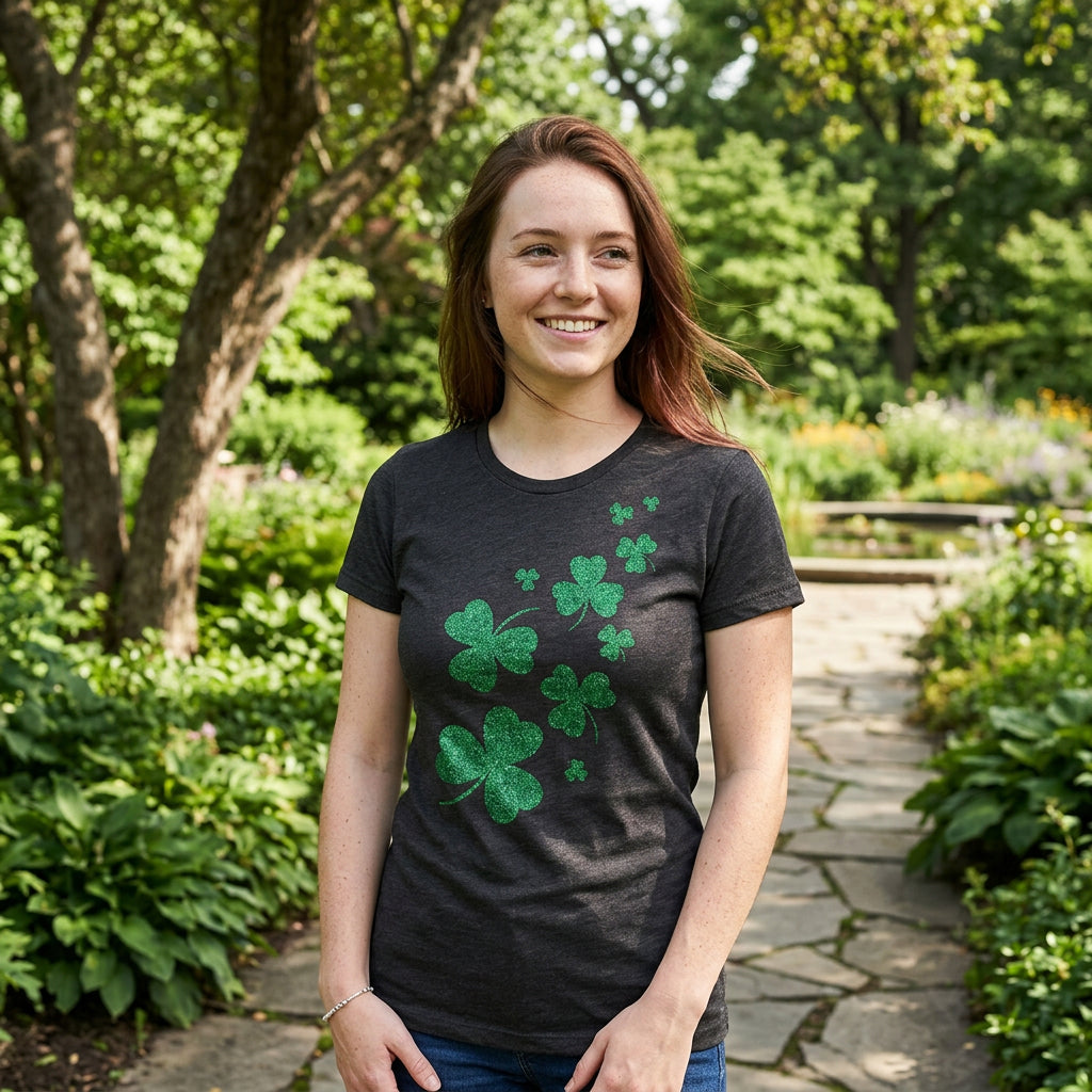 Glitter Shamrocks Women's T Shirt