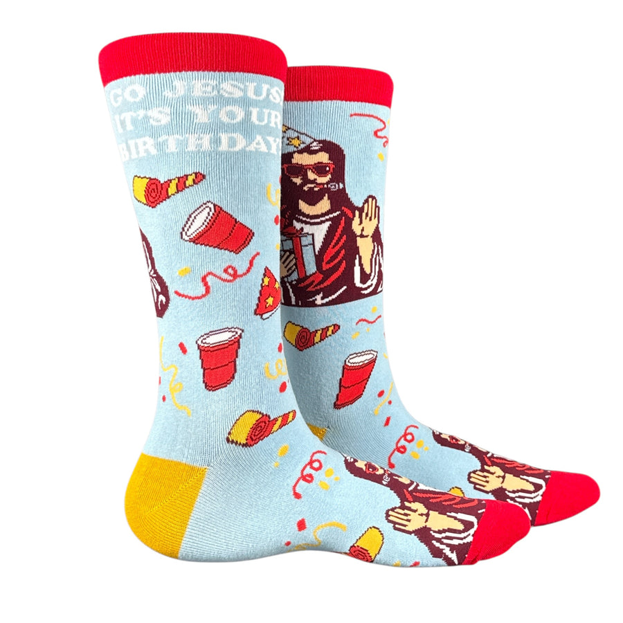 Funny Multi - Go Jesus Birthday Go Jesus Its Your Birthday Sock Nerdy Christmas Tee