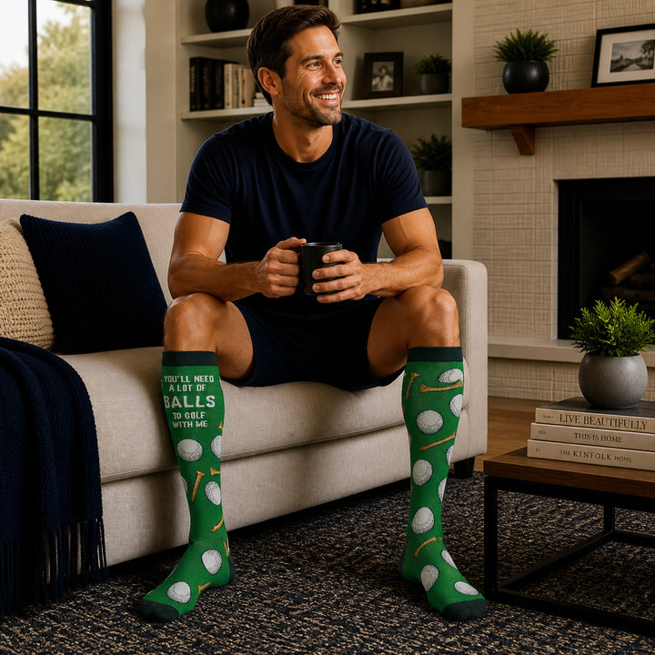 Youll Need A Lot Of Balls To Golf With Me Compression Socks