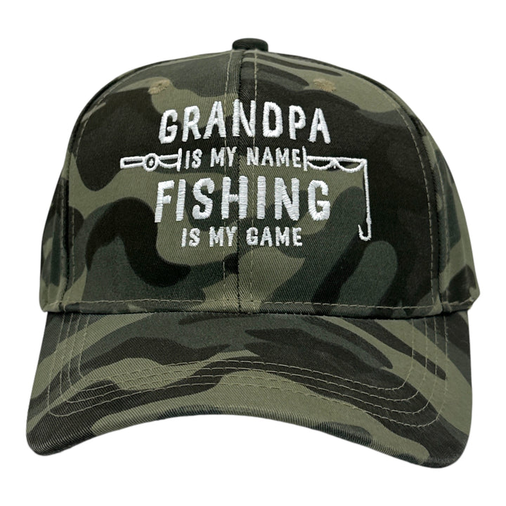Funny Camo - Grandpa Name Fishing Nerdy Fishing grandfather Fishing Tee