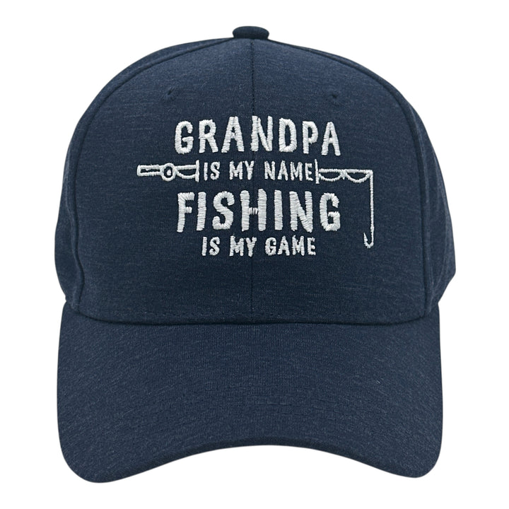 Funny Navy - Grandpa Name Fishing Nerdy Father's Day fishing grandfather Tee