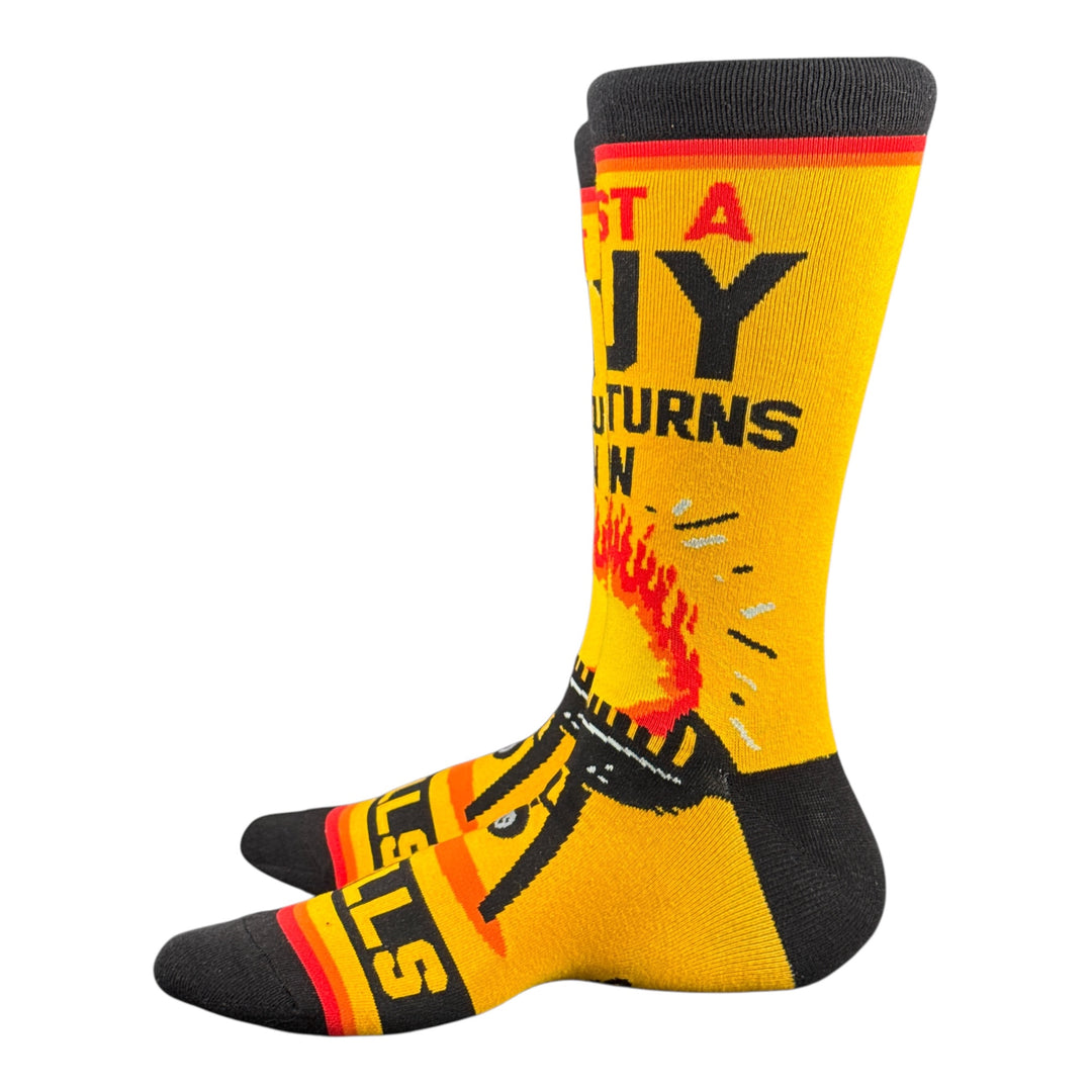 Just A Guy Who Turns On Grills Socks