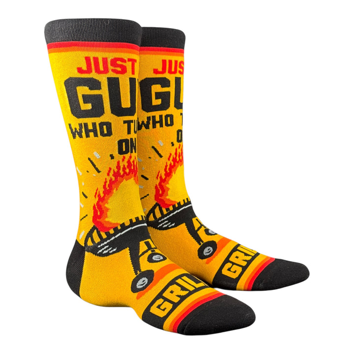 Just A Guy Who Turns On Grills Socks