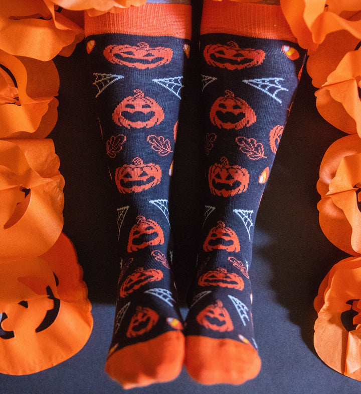 Kids Halloween Socks Funny Zombie Pumpkin Footwear for Costumes