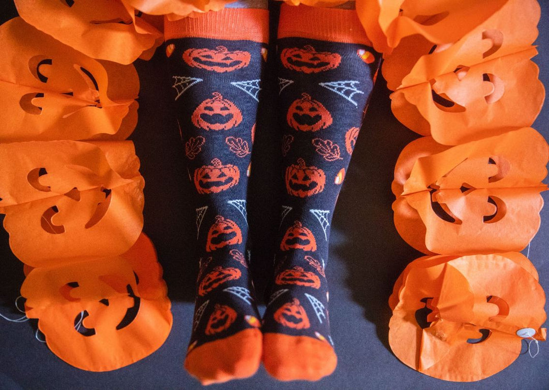 Kids Halloween Socks Funny Zombie Pumpkin Footwear for Costumes