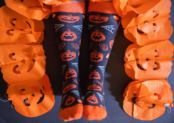 Kids Halloween Socks Funny Zombie Pumpkin Footwear for Costumes