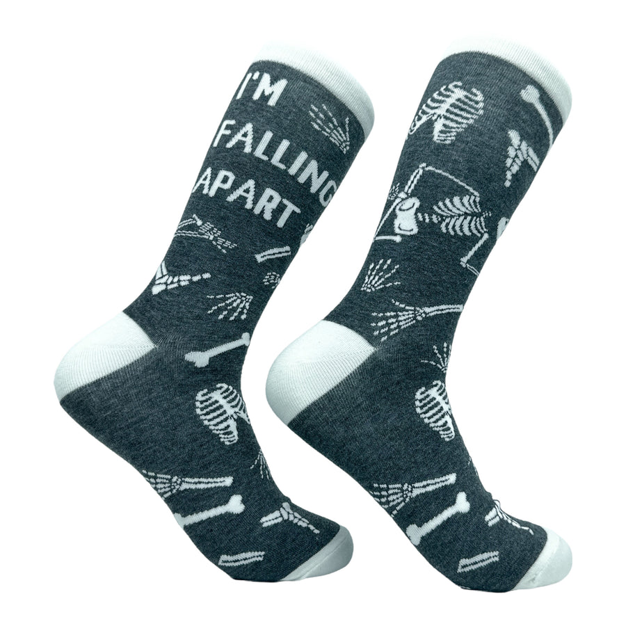 Funny Falling Apart Men's Im Falling Apart Sock Nerdy Halloween Sarcastic Tee