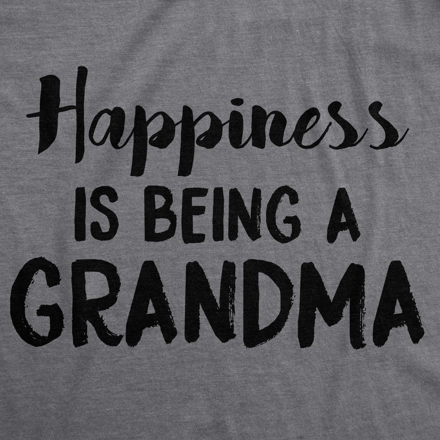 Funny Happiness Is Being a Grandma Womens T Shirt Nerdy Mother's Day Grandmother Tee