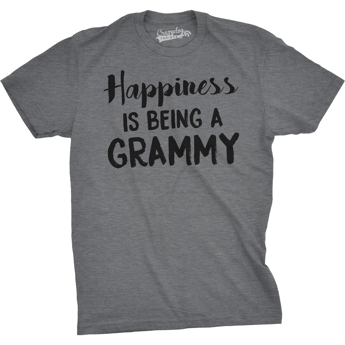Funny Dark Heather Grey Happiness Is Being A Grammy Mens T Shirt Nerdy Mother&#39;s Day Grandmother Tee
