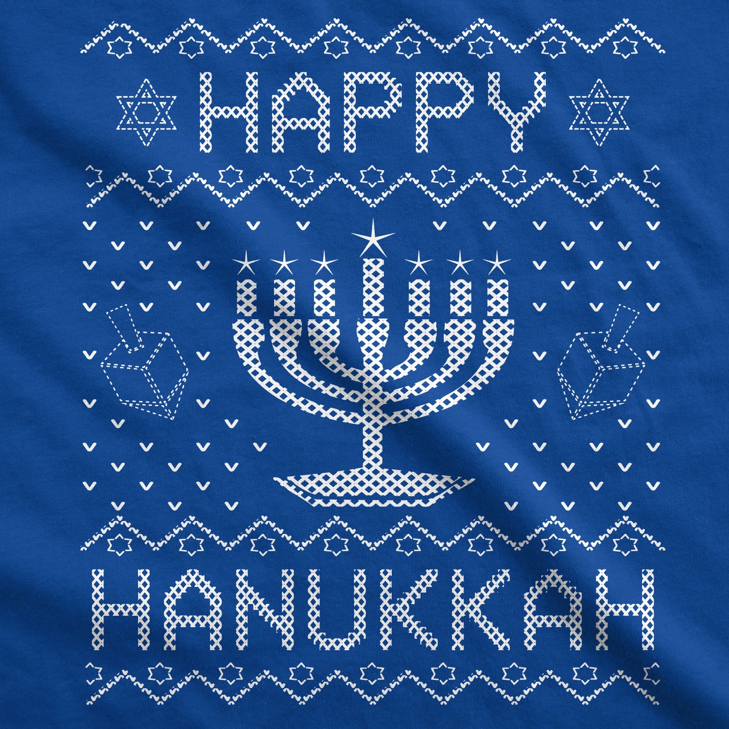 Funny Heather Royal Happy Hanukkah Mens T Shirt Nerdy Christmas Tee