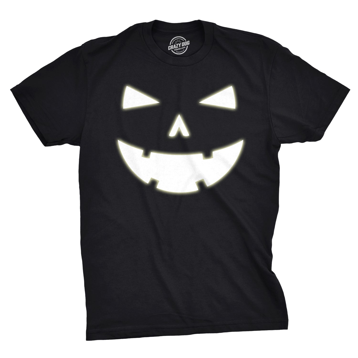 Funny Heather Black - Tooth Glow Happy Tooth Glowing Pumpkin Face Mens T Shirt Nerdy Halloween Tee