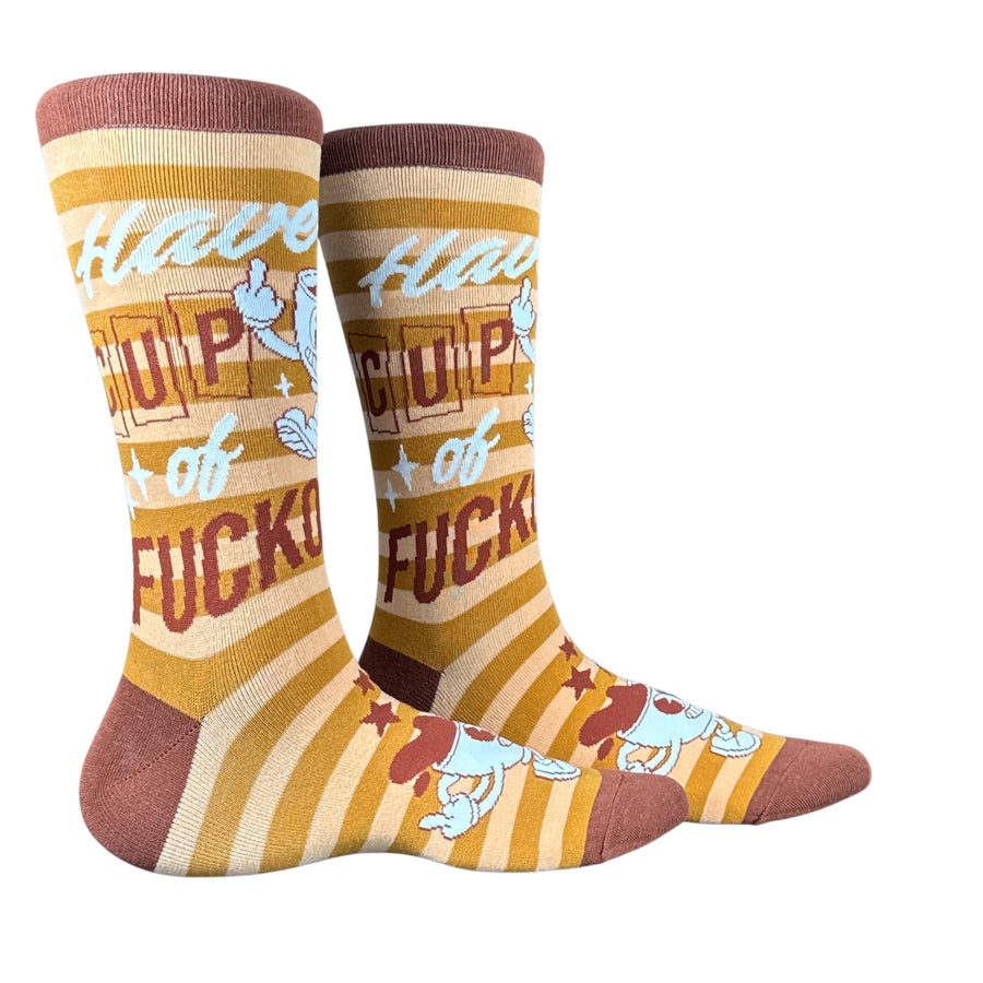 Funny Multi - Cup Of Fuckoffee Have A Cup Of Fuckoffee Sock Nerdy Coffee offensive Tee