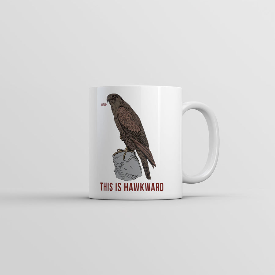 Funny White Hawkward Coffee Mug Nerdy sarcastic animal Tee