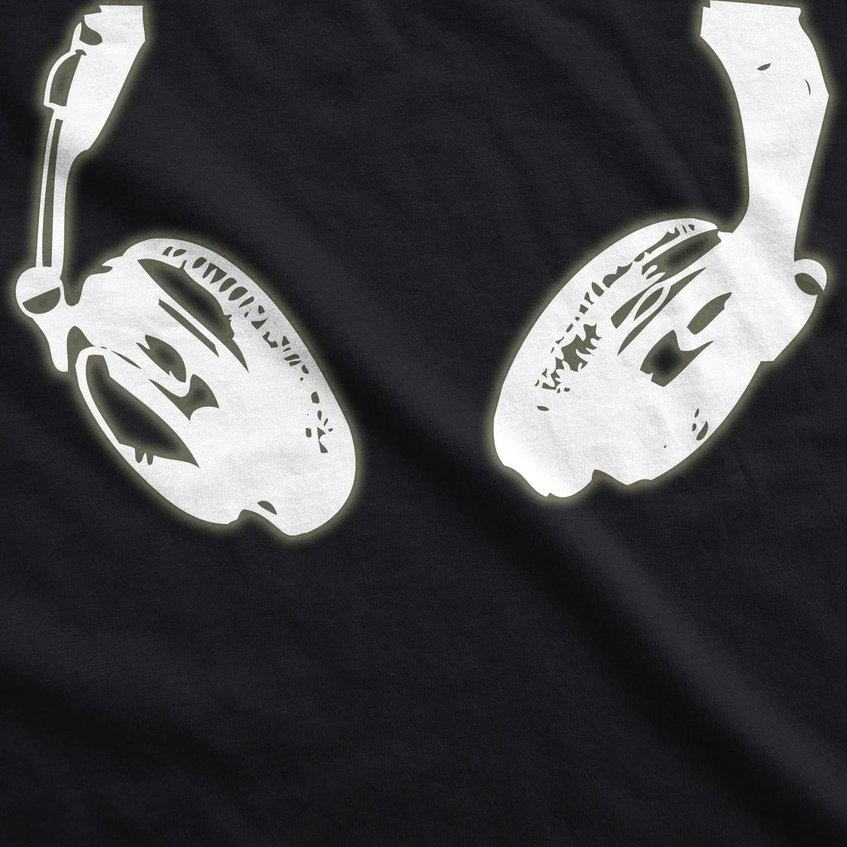 Glow In the Dark Headphones Men&#39;s Tshirt