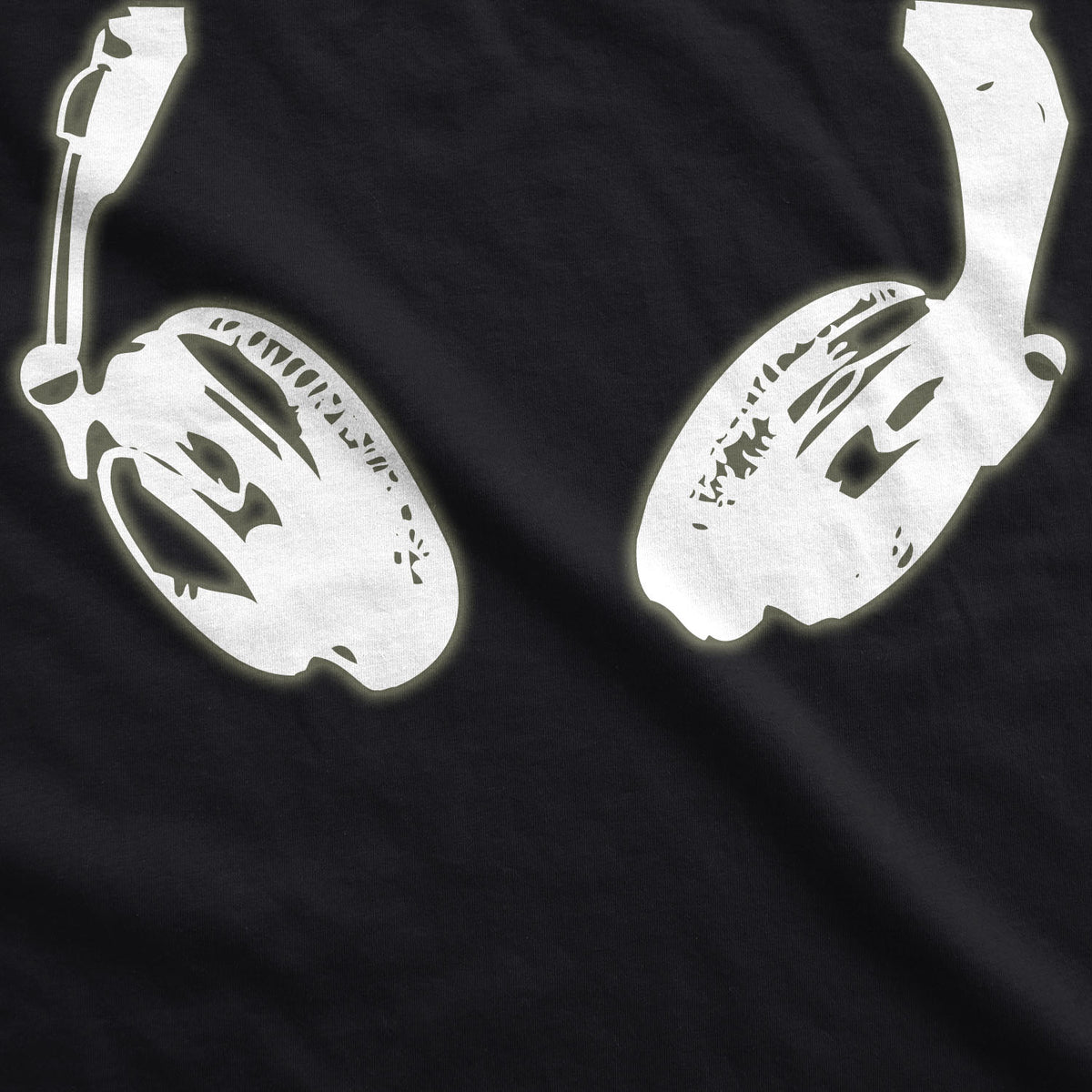Glow In the Dark Headphones Men&#39;s T Shirt