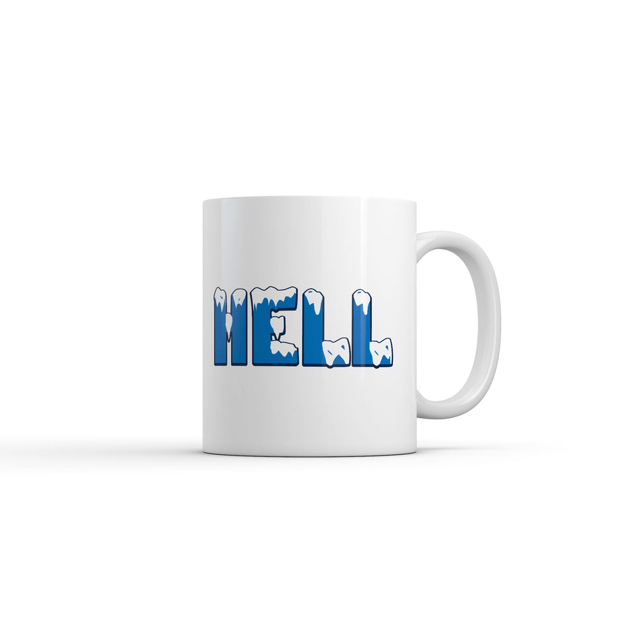 Funny White Hell Froze Over Coffee Mug Nerdy Sarcastic Tee