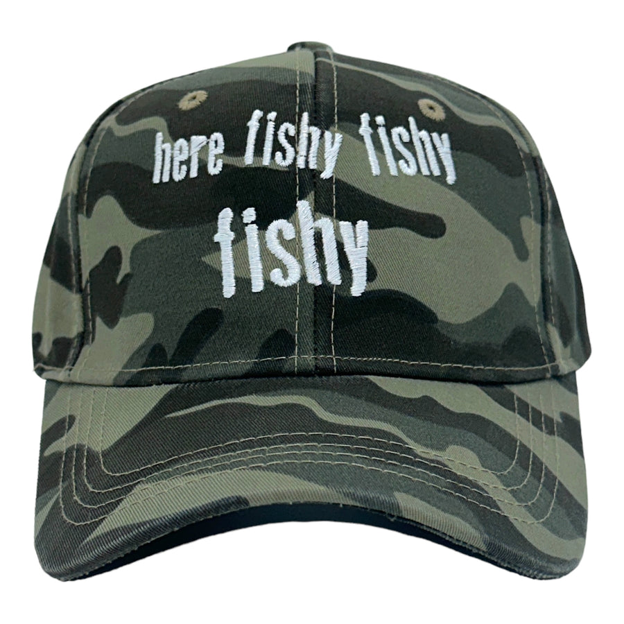 Funny Blue - Here Fishy Fishy Fishy Here Fishy Fishy Fishy Nerdy Sarcastic Fishing Tee
