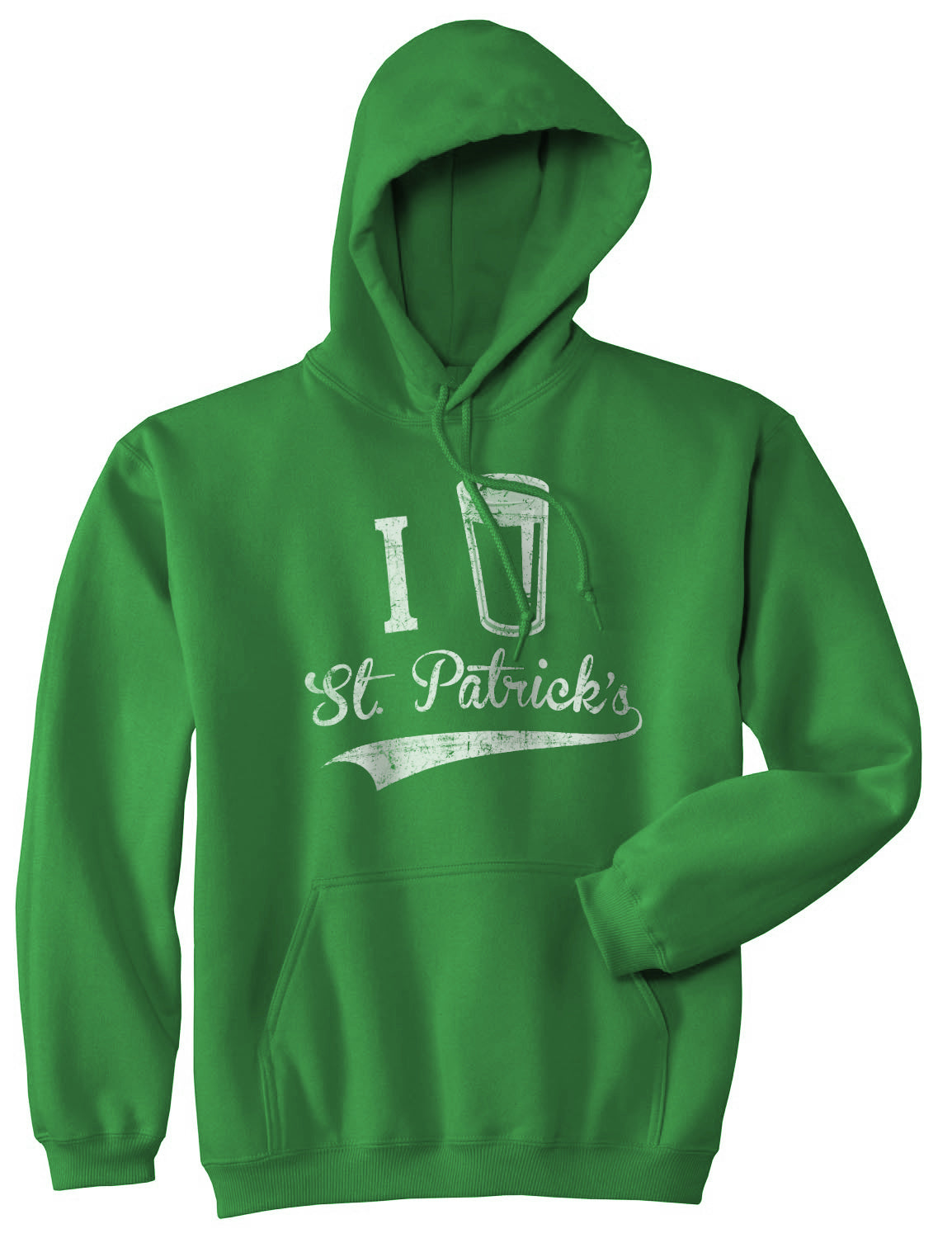 Funny Green I Beer St. Patrick&#39;s Day Hoodie Nerdy Saint Patrick&#39;s Day Beer Drinking Tee