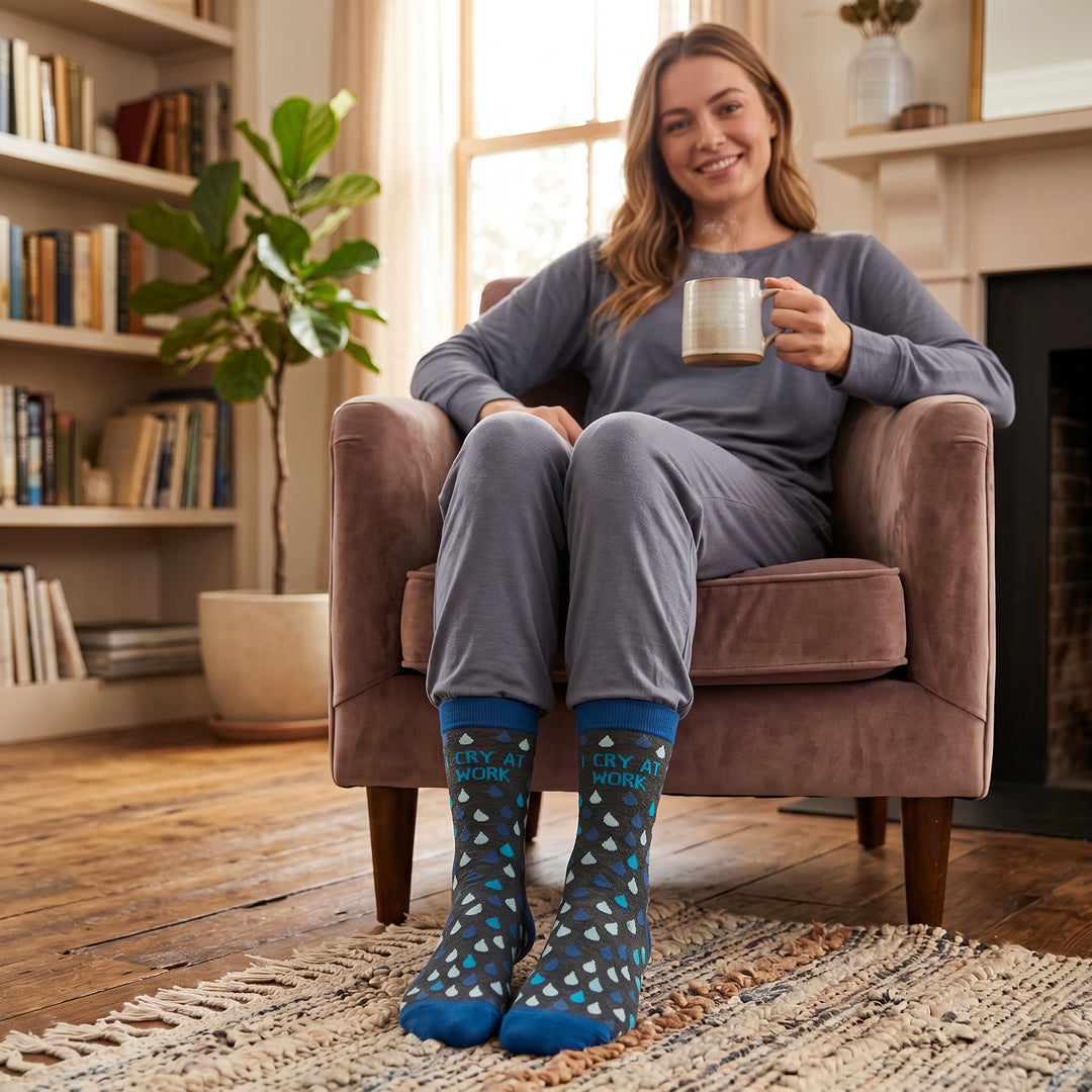 Women's I Cry At Work Socks